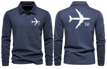 BOEING 747 LONG SLEEVE POLO